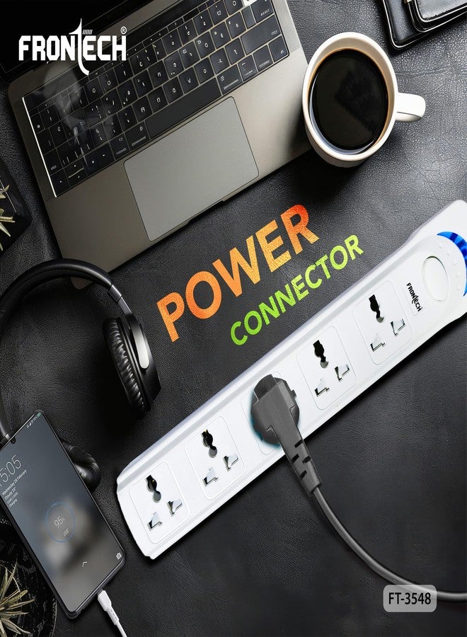 FRONTECH FT-3548 Power Extension Board with 5 Universal Sockets & 1.5M Cable | Multi Plug Extension Cord with Power Safety Switch |Wall Mount Option for Home, Office & Travel (FT-3548) - Image 2